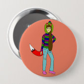 Badge Rond 10 Cm foxgirl (Devant & derrière)