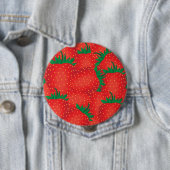 Badge Rond 10 Cm Fraises (En situation)