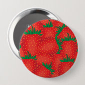 Badge Rond 10 Cm Fraises (Devant & derrière)