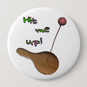 Badge Rond 10 Cm Frappez-moi ! Bouton (Devant)