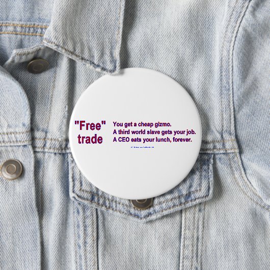 Badge Rond 10 Cm FreeTradeGizmo (En situation)