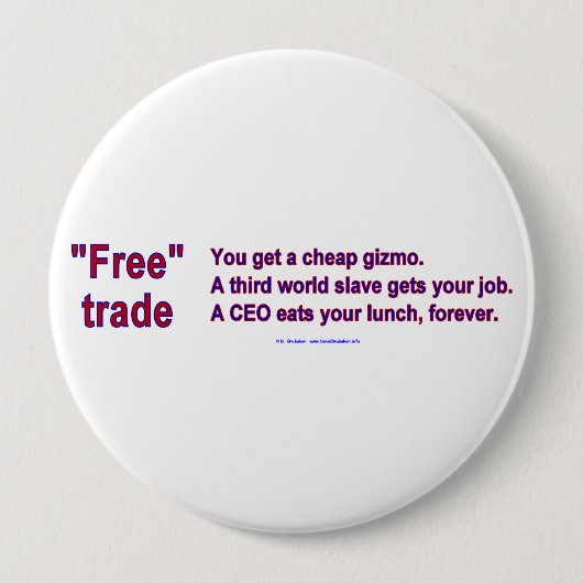 Badge Rond 10 Cm FreeTradeGizmo (Devant)