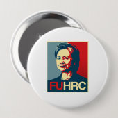 Badge Rond 10 Cm FUHRC - Poster anti-Hillary - - Anti-Hillary - (Devant & derrière)