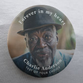 Badge Rond 10 Cm Funérailles/Mémorial Photo moderne Hommage Texte p