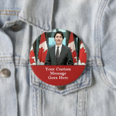 Badge Rond 10 Cm Funny Justin Trudeau Custom Message Canada (En situation)