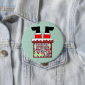 Badge Rond 10 Cm Funny Santa-I'm Fine. Everything is (En situation)