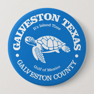 Badge Rond 10 Cm Galveston (tortue de mer)