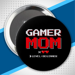 Badge Rond 10 Cm Gamer Maman Nouvelle Mère des jumeaux Babies Faire