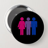 Badge Rond 10 Cm Garçon bisexuel (Devant & derrière)