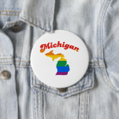 BADGE ROND 10 CM GAY PRIDE MICHIGAN (En situation)