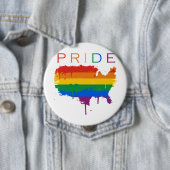 Badge Rond 10 Cm Gaymerican Pride (En situation)