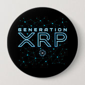 Badge Rond 10 Cm Génération de crypto-monnaie XRP Crypto Blockchain (Devant)