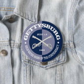 Badge Rond 10 Cm Gettysburg (B&G) (En situation)