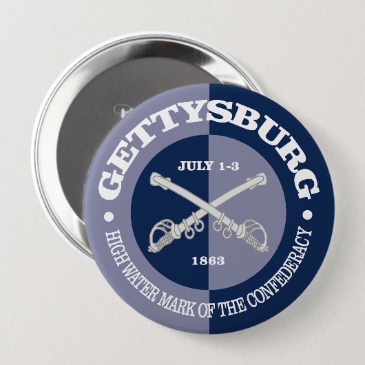 Badge Rond 10 Cm Gettysburg (B&G) (Devant & derrière)