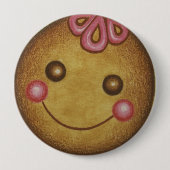 Badge Rond 10 Cm Giant Gingerbread Cookie Button (Devant)