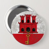 Badge Rond 10 Cm Gibraltar (Devant & derrière)