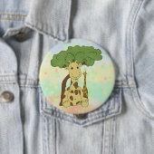 Badge Rond 10 Cm Giraffe (En situation)