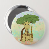 Badge Rond 10 Cm Giraffe (Devant & derrière)