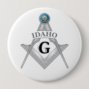 Badge Rond 10 Cm Gîte de franc-maçonnerie de l'Etat d'Idaho