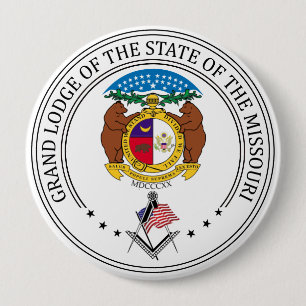 Badge Rond 10 Cm Gîte de franc-maçonnerie de l'Etat du Missouri