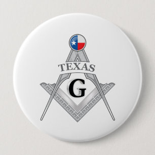 Badge Rond 10 Cm Gîte de franc-maçonnerie de l'état du Texas