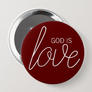 Badge Rond 10 Cm God Is Love Modern Christian