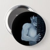 Badge Rond 10 Cm GOLEM - Gargoyle (Devant & derrière)