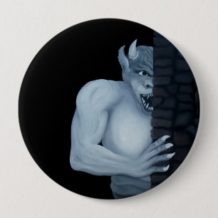 Badge Rond 10 Cm GOLEM - Gargoyle