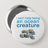 Badge Rond 10 Cm goupille de créature d'océan (Devant & derrière)