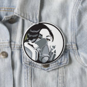 Badge Rond 10 Cm grafmask (En situation)