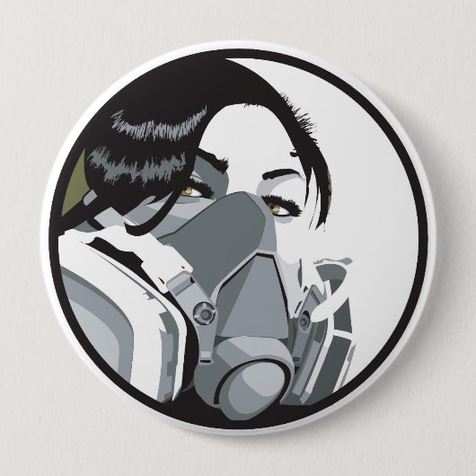 Badge Rond 10 Cm grafmask (Devant)