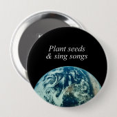 Badge Rond 10 Cm Graines plantes et chansons (Devant & derrière)