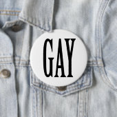 BADGE ROND 10 CM GRAND HOMOSEXUEL (En situation)