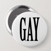 BADGE ROND 10 CM GRAND HOMOSEXUEL (Devant & derrière)