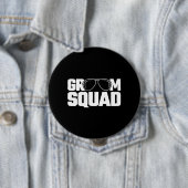 Badge Rond 10 Cm Groupe de Garçons d'Honneur Équipe de Mariage Ente (En situation)