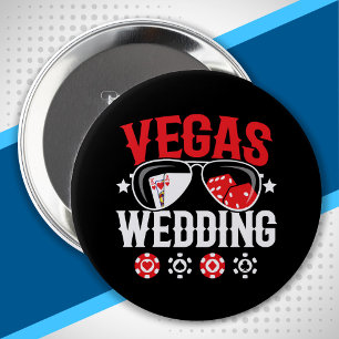Badge Rond 10 Cm Groupe de Mariage à Vegas - Équipe de l'Enterremen