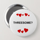 BADGE ROND 10 CM GROUPE DE TROIS PERSONNES (Devant & derrière)