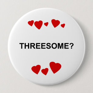 BADGE ROND 10 CM GROUPE DE TROIS PERSONNES
