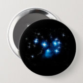 Badge Rond 10 Cm Groupe d'étoile bleue de Pleiades (Devant & derrière)