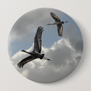 BADGE ROND 10 CM GRUES DE SANDHILL