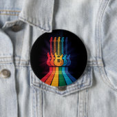 Badge Rond 10 Cm Guitare Lover (En situation)