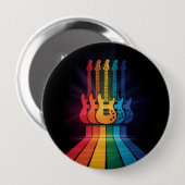 Badge Rond 10 Cm Guitare Lover (Devant & derrière)