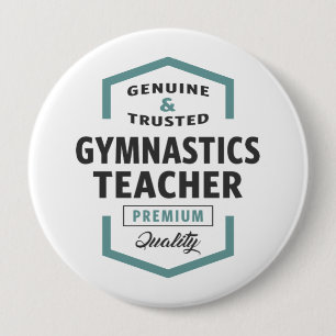 Badge Rond 10 Cm Gymnastique Enseignant Logo Cadeaux.