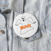 Badge Rond 10 Cm Halloween Boo Ghost (En situation)