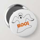 Badge Rond 10 Cm Halloween Boo Ghost (Devant & derrière)