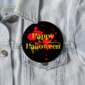 Badge Rond 10 Cm Halloween heureux (En situation)