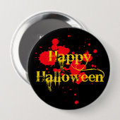 Badge Rond 10 Cm Halloween heureux (Devant & derrière)