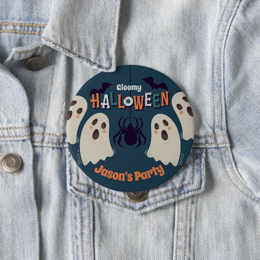Badge Rond 10 Cm Halloween sombre - (En situation)