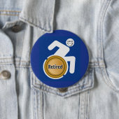 Badge Rond 10 Cm Handicapés à la retraite (En situation)