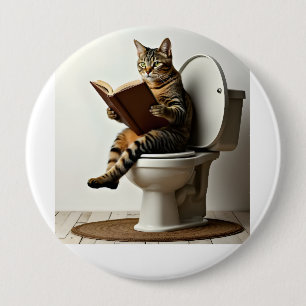 Badge Rond 10 Cm Happy Cat : Cute Kitten Design pour Amoureux de le